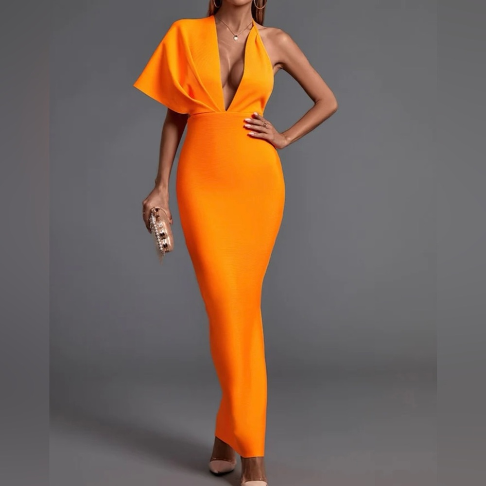 Bodycon Deep V Neck Dress